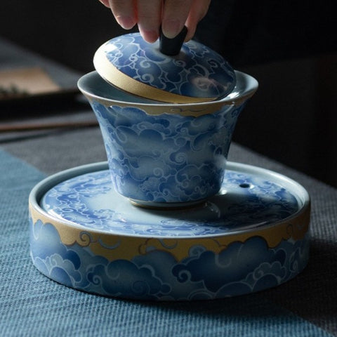 Plateau de service à thé pour la cérémonie du thé chinois Gongfu - en  bambou de haute qualité - nettoyage amovible - 27 x 14 x 3 cm