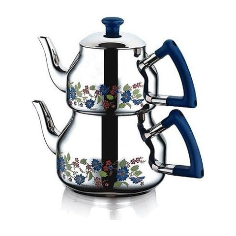 Théière Turque 'Gambit' En Acier Inoxydable - Capacité 0,9 Litre - Design Traditionnel - 8