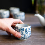 Tasse à thé japonaise fleurs