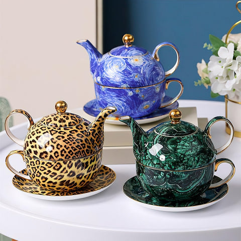 Service à thé en porcelaine Thé anglais l'après-midi mis en salon tasse de  thé noir luxe haut de gamme organisateur tasse de café en céramique  européenne (Color : 15 pieces set) 