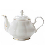 Théière Anglaise en Porcelaine Blanche